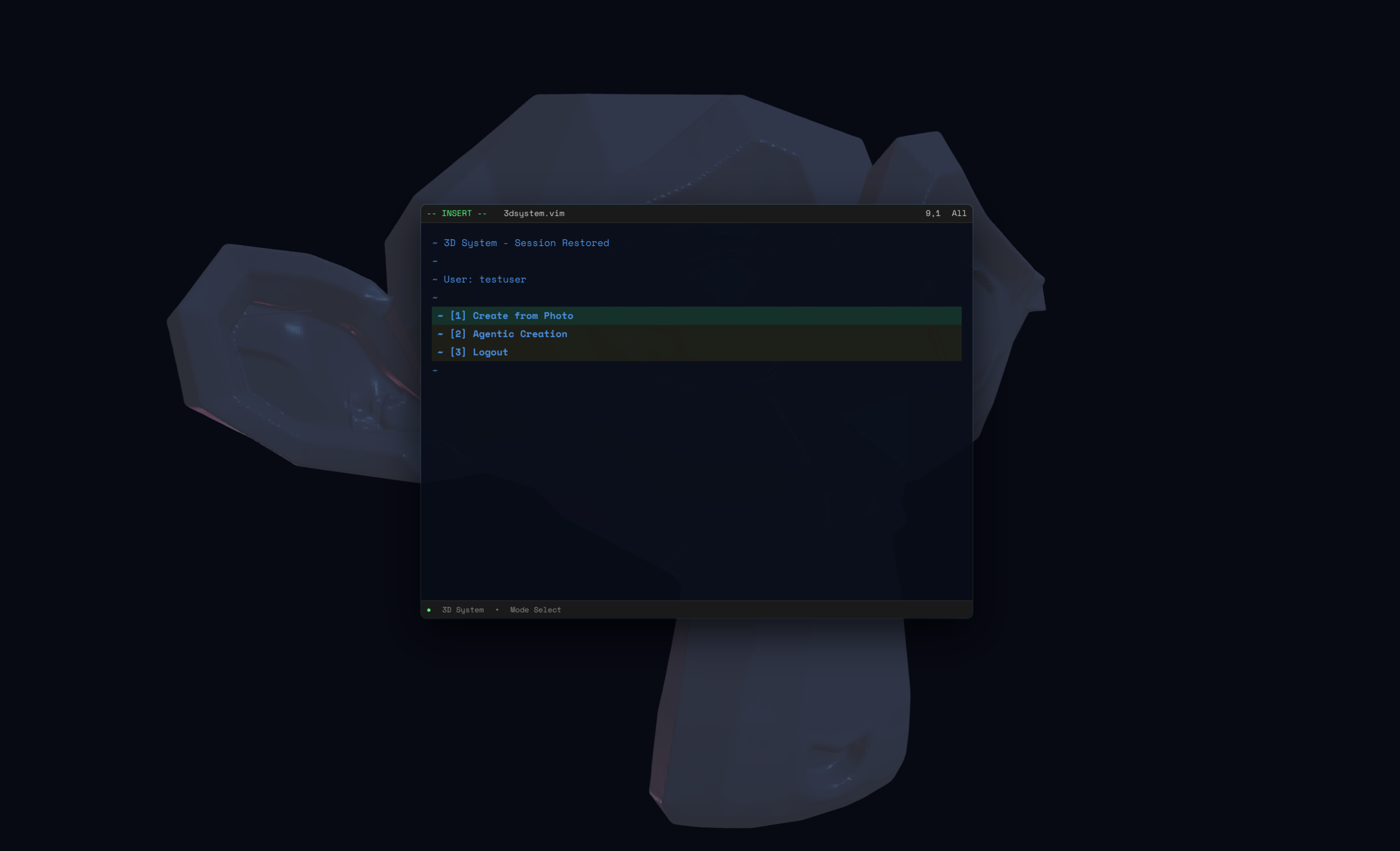 Login and Mode Selection