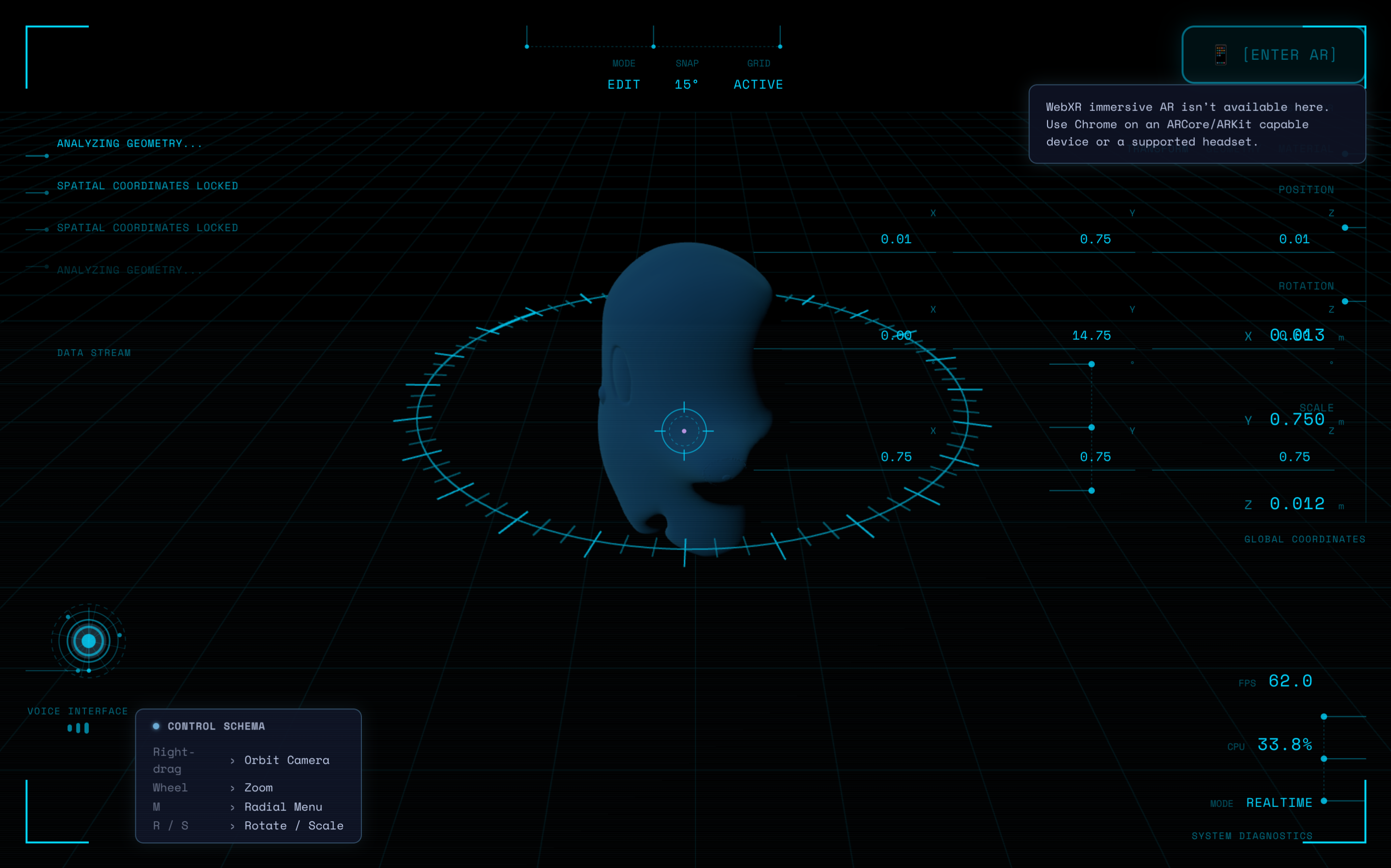 3D Model Rotation and Interaction